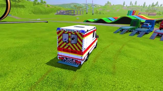 DACIA, TOYOTA, VOLVO POLICE CARS & MERCEDES VOLKSWAGEN AMBULANCE EMERGENCY TRANSPORTING! FS22 смотреть онлайн