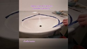 Реставрация раковины из фаянса