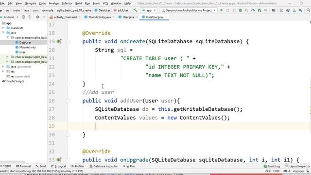 Sqlite Basic Part 01 Create DB and insert смотреть онлайн
