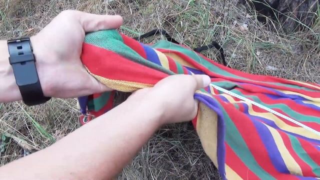 Разноцветный гамак для отдыха на природе или пикнике - обзор и тесты. смотреть онлайн