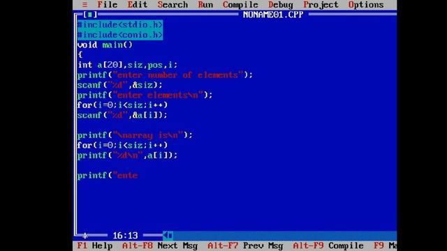 C program to delete an element from an array смотреть онлайн