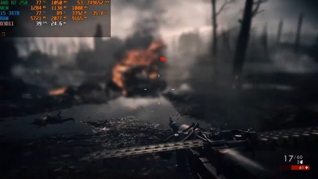 BATTLEFIELD 1 - BENCHMARKS | AMD R7 250 2GB GDDR3 128 BIT смотреть онлайн