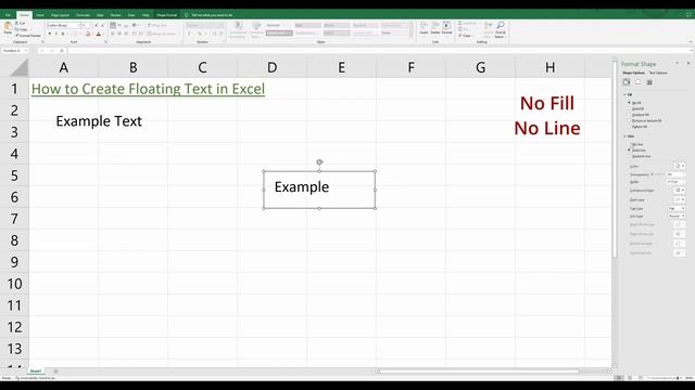 How to Make Free Moving Floating Text in Excel смотреть онлайн