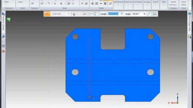 Solid Edge ST6 DEMO4 - Штампованная Деталь из листа смотреть онлайн