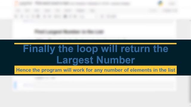 Python Program to Find the Largest Number in the list смотреть онлайн