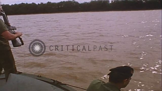 United States Marines during patrol operations in Co-Chein river HD Stock Footage смотреть онлайн