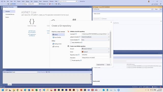 pushing projects to Git from VS 2022 смотреть онлайн