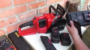 _АК_ ПИЛА И ДРОВА _ работа аккумуляторной пилой _ разборка обзор конструкции Vitals Master AKZ 3604a