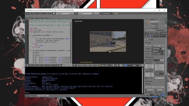 How to Camera Track in Blender 2.79 (Using Voodoo Tracker and AE) смотреть онлайн