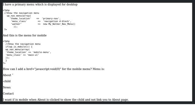 Wordpress: Add href to ＜a＞ tag in nav menu for mobile смотреть онлайн