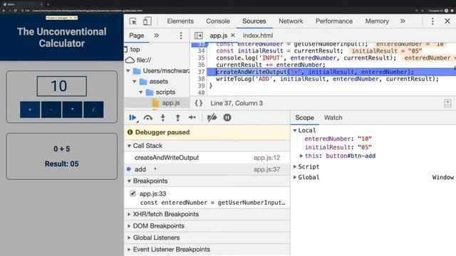 15 Next Level Debugging with the Chrome Devtools & Breakpoints смотреть онлайн