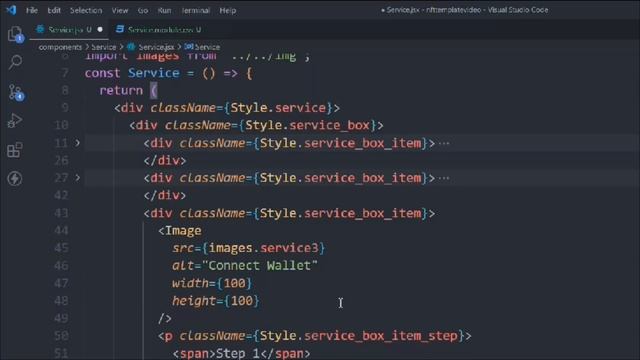 Create Our Service Section React Js | NFT Marketplace Our Service Section Template Design HTML & CS смотреть онлайн