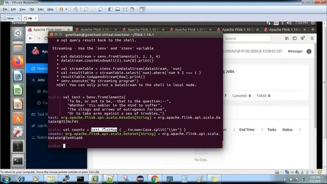 Apache Flink Word Count смотреть онлайн