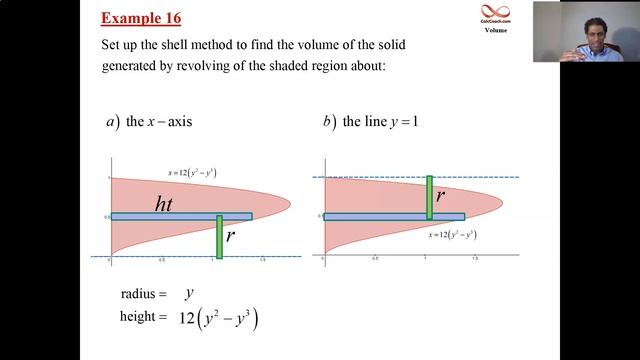 Volume by Shell Method finding the radius смотреть онлайн