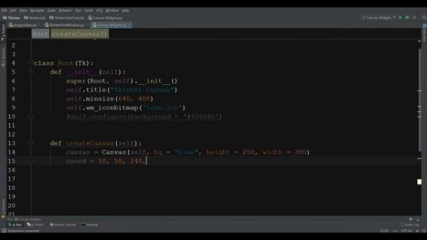 19 Python Tkinter Creating Canvas