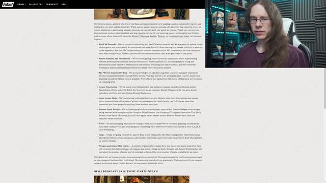 FALLOUT 76 | Vault 94 Rewards, Power Armour Bug & Legendary Sale - [ Fallout 76 News 29th Aug '19] смотреть онлайн