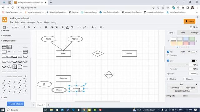 How to Draw Entity Relationship Diagram (ERD) Online with draw.io смотреть онлайн
