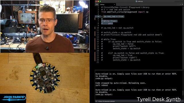 John Park's CircuitPython Parsec: Circuit Playground LED/Switch #adafruit #circuitpython смотреть онлайн