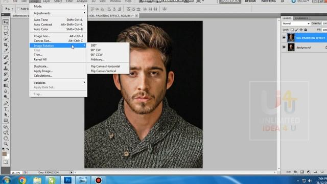 OIL PAINT EFFECT IN ADOBE PHOTOSHOP WITHOUT OIL PAINT FILTER @unlimitedidea4u смотреть онлайн