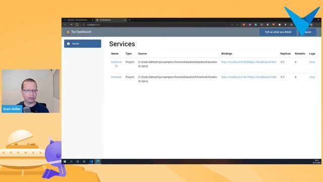 Developing and deploying microservices with Tye смотреть онлайн
