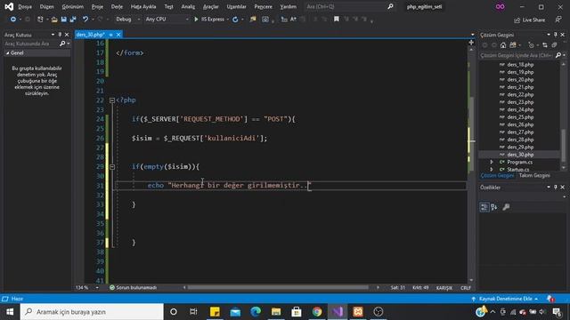 PHP Dersleri -30- PHP Superglobals ($_REQUEST) смотреть онлайн