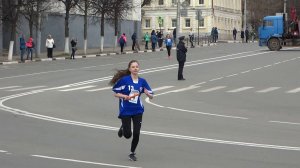 Финиш девушек .Первомайская эстафета. Иваново. 01.05.2018