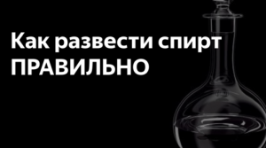 Как развести спирт до 40 градусов.