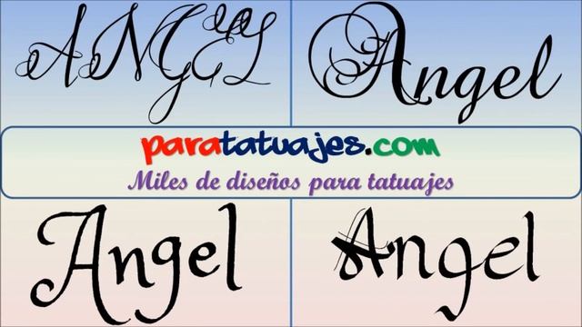 Diseños Y Tatuajes De Nombres: ÁNGEL