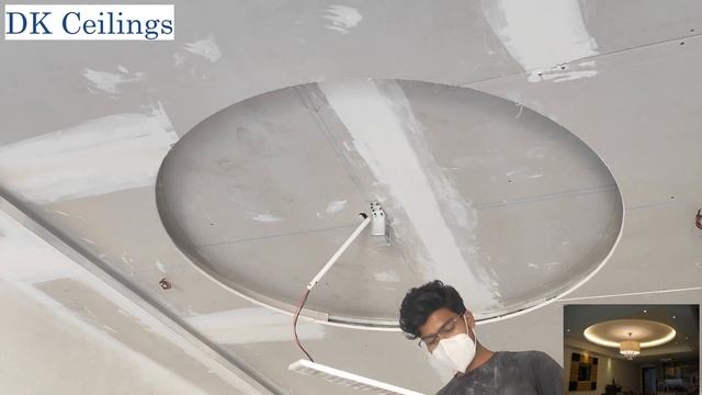 How to make Circle Design in Gypsum ceiling || How to make Round Design in POP ceiling | DK ceiling смотреть онлайн