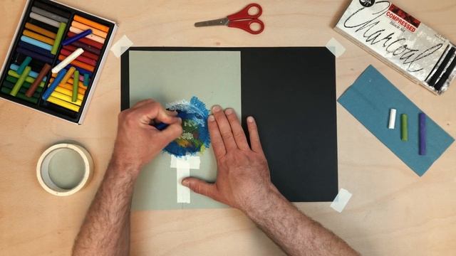 Teacher Tools: Art lesson idea: space art with easy oil pastel technique! смотреть онлайн