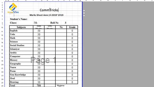 Excel Exam Marks sheet Consolidated & Individual for school, college смотреть онлайн
