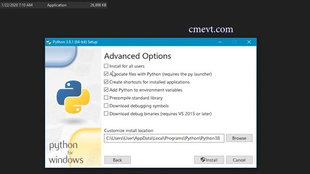 Installing PYTHON 3.8.1 on Windows 10 смотреть онлайн