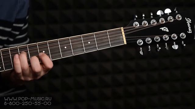 IBANEZ PF1512 12 ти струнная акустическая гитара смотреть онлайн