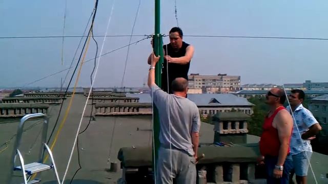 Подъем антенны у UA9JAF #2 смотреть онлайн