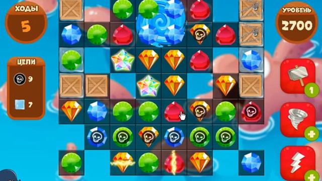 Сокровища пиратов 2700         уровень прохождение - Pirate Treasures Level  2700      Walkthrough