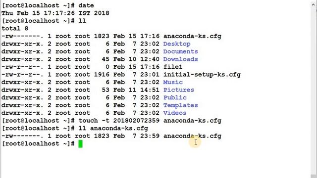 how to create blank file and change time stamp of a file with changing content of a file in redhat смотреть онлайн