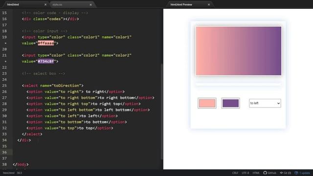 Gradient Color Generator using JavaScript & CSS смотреть онлайн