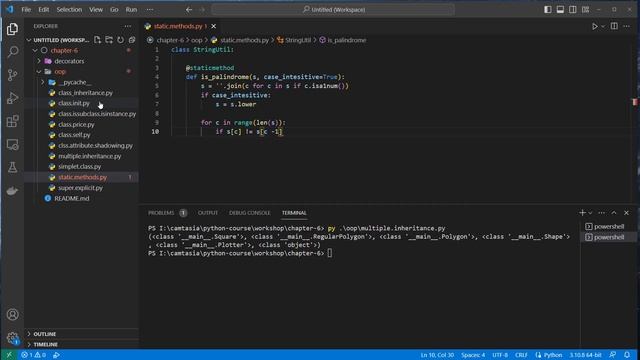 Python Course: 6.2.8-6.2.9 : Method resolution order смотреть онлайн