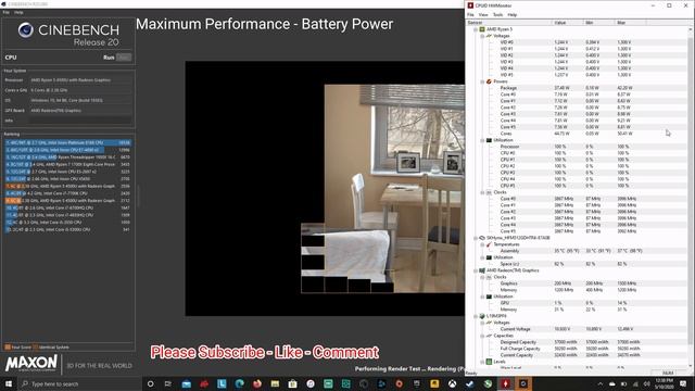 Ryzen 5 4500U Laptop - Lenovo Ideapad 5 - Cinebench 20 Tested All Modes with HW Monitor смотреть онлайн
