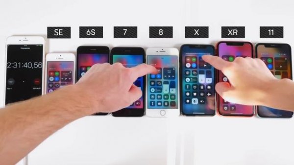 ⚠️Тест батареи iOS 15.1 на iPhone 11, iPhone 7, iPhone XR, iPhone SE, iPhone 6S, iPhone X, iPhone 8