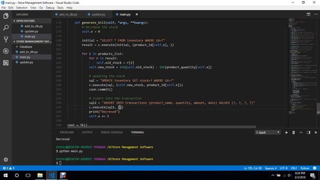 Store Management Software Using Python Tkinter - 14. Point Of Sales Logic Part 5 смотреть онлайн