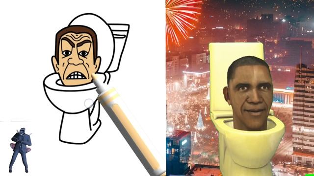 Как Быстро и легко нарисовать скибиди туалета #скибидитуалет