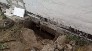 Усиление фундамента дома (бетонная подушка) )