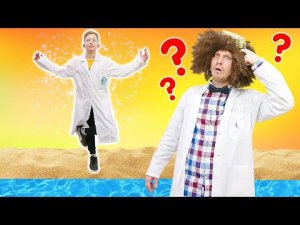 Наука онлайн. Нуб и Про не тонут в Воде?! Весёлый урок Физики - Смачиваемость! Видео опыты с Водой