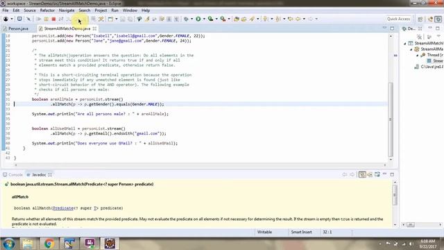 How to use allMatch terminal operation of Java 8 Stream? | Streams in Java 8 смотреть онлайн