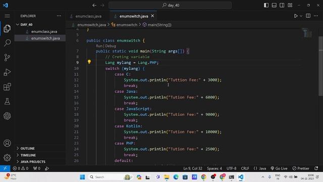 Java Basic to Advanced_043 enumeration with class and function смотреть онлайн