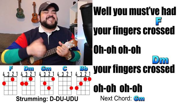 FINGERS CROSSED - Lauren Spencer-Smith Ukulele Play Along and Chords смотреть онлайн
