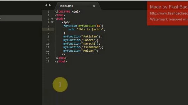 6. User defined Function in PHP смотреть онлайн
