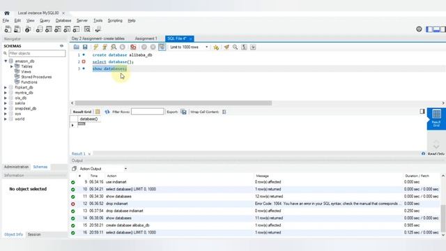 Day 2: How To Create Database || Show Database || Use Database || Select & Drop Database Database смотреть онлайн