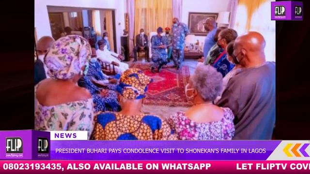 PRESIDENT BUHARI PAYS CONDOLENCE VISIT TO SHONEKAN'S FAMILY IN LAGOS смотреть онлайн